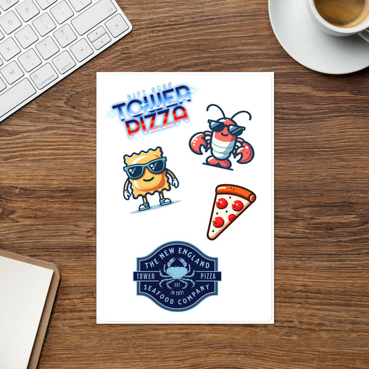 Tower Pizza Sticker sheet #1 - Tower Pizza Gift Shop
