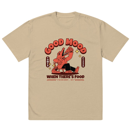 "Good Mood" Premium Oversized faded t-shirt - Tower Pizza Gift Shop